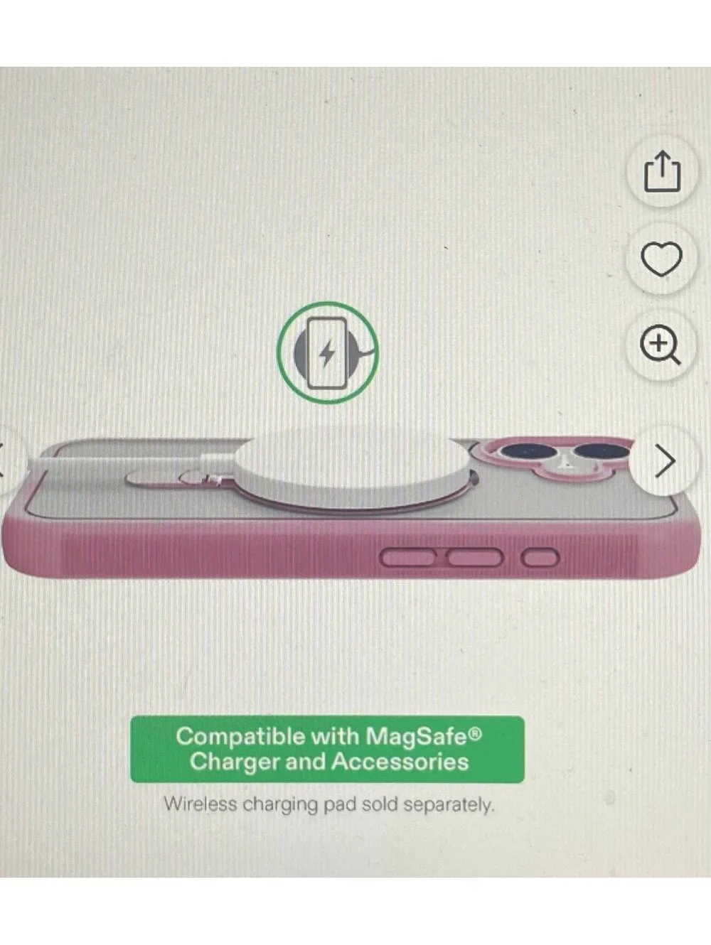 Onn Case for iPhone 17 Pink/Frosted Clear